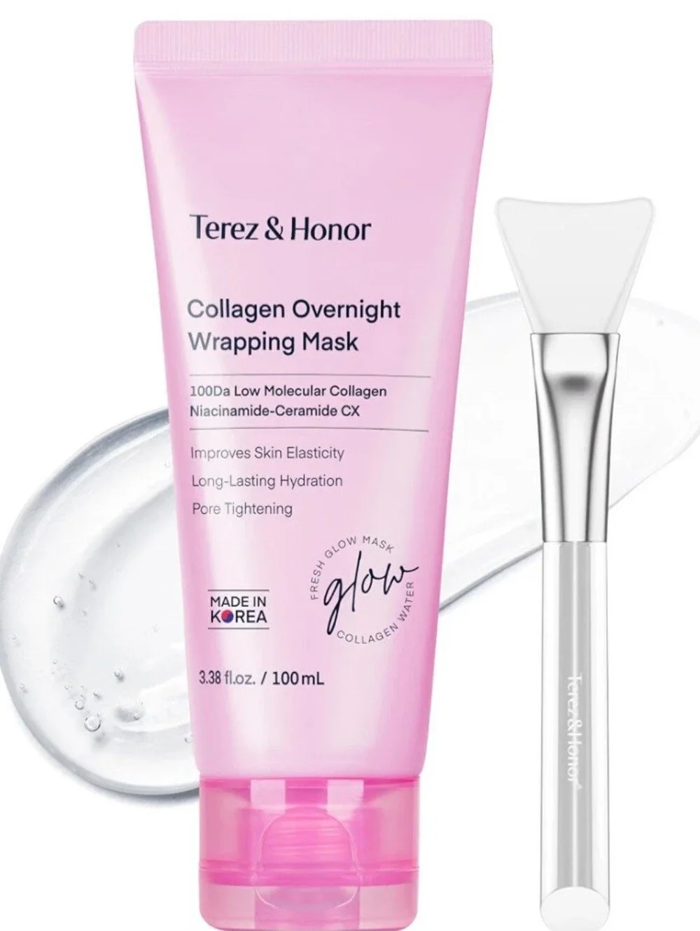 TEREZ & HONOR Collagen Night Wrapping Peel Off Mask: Korean Face Mask for Elasti